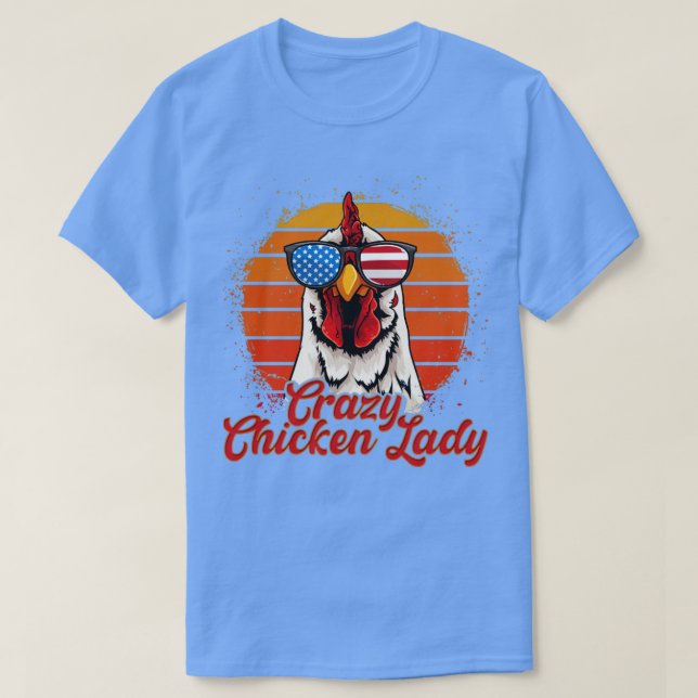 Camiseta Locas mujeres agricultoras de pollo en el patio tr (Diseño del anverso)
