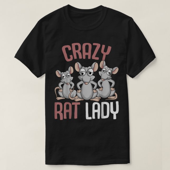 Camiseta Locas mujeres Chicas Rat Lover  (Diseño del anverso)