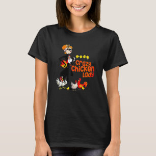 Camiseta Locas mujeres de la dama de pollo