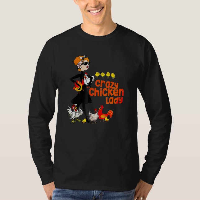 Camiseta Locas mujeres de la dama de pollo (Anverso)