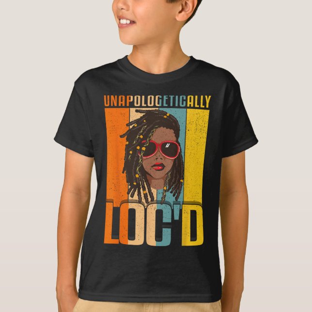 Camiseta Loc'd Black Queen Melanin Loc'd Hair (Anverso)