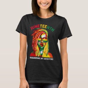 Camiseta Loc'd Black Women Art recuerda a mis antepasados j