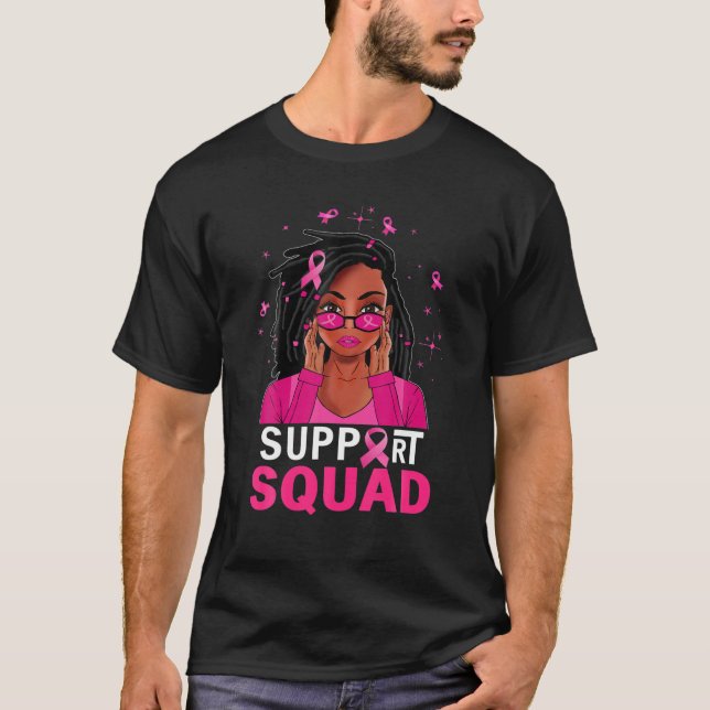 Camiseta Locd Hair Black Woman African Support Squad Breas (Anverso)