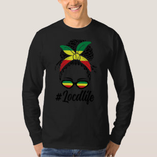 Camiseta Locd Life Locd Locs Hair Black Woman Rasta Chica L