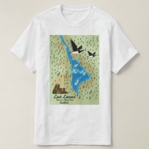 Camiseta Loch Lomond, Trossachs, mapa de Escocia