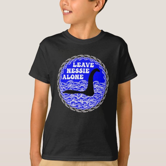 Camiseta LOCH NESS MONSTER-Dejar a Nessie solo (Anverso)