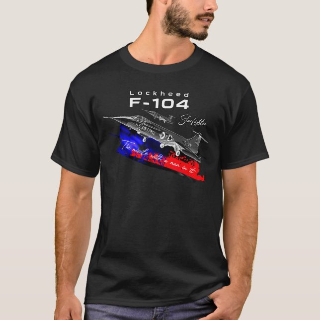 Camiseta Lockheed F-104 Starfighter Old Fighter Aircraft (Anverso)
