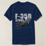 Camiseta Lockheed Martin F-35B Luchador sigiloso Lightning<br><div class="desc">El F-35B aterriza verticalmente como un helicóptero y puede despegar en distancias muy cortas, lo que le permite operar desde bases austeras de campo corto y una gama de buques con capacidad aérea. El F-35B está dirigido por el Cuerpo de Marines de los Estados Unidos, el Reino Unido y la...</div>