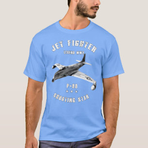 Camiseta Lockheed P80 Shooting Military Jet Fighter Plane W
