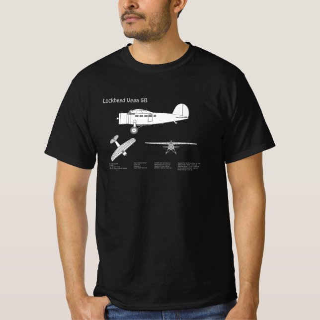 Camiseta Lockheed Vega 5B - Planes de avión ABD (Anverso)