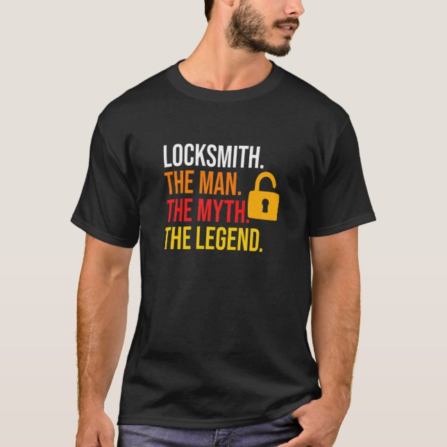 Camiseta Locksmith Man Myth Legend Lock Picksmithin (Anverso)