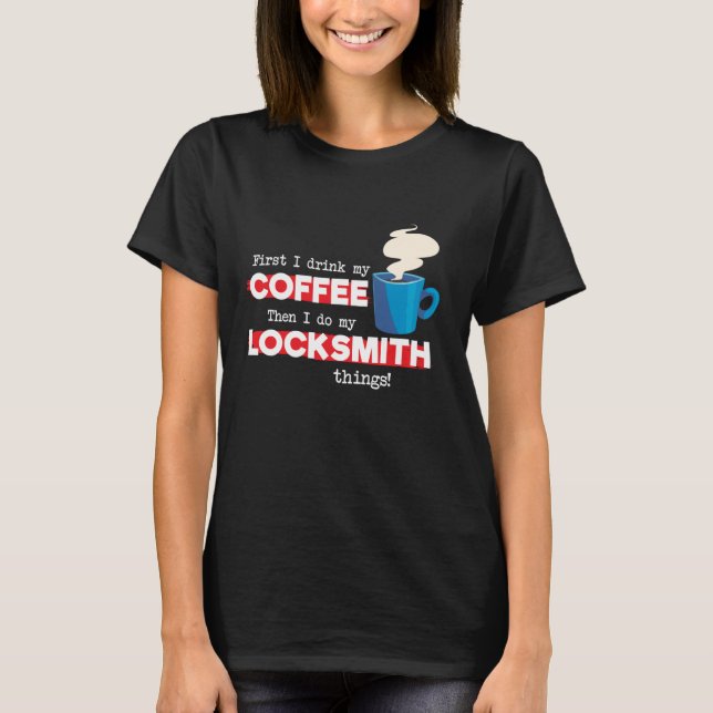 Camiseta Locksmith y Coffee Lock Pick (Anverso)