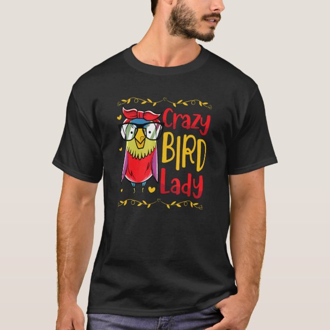 Camiseta Loco Ave Lady Budgerigar Parakeet Para Un Budgies (Anverso)