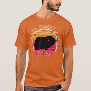 Camiseta Loco cerdo guineano Lady Funny cerdo de Guinea Ret