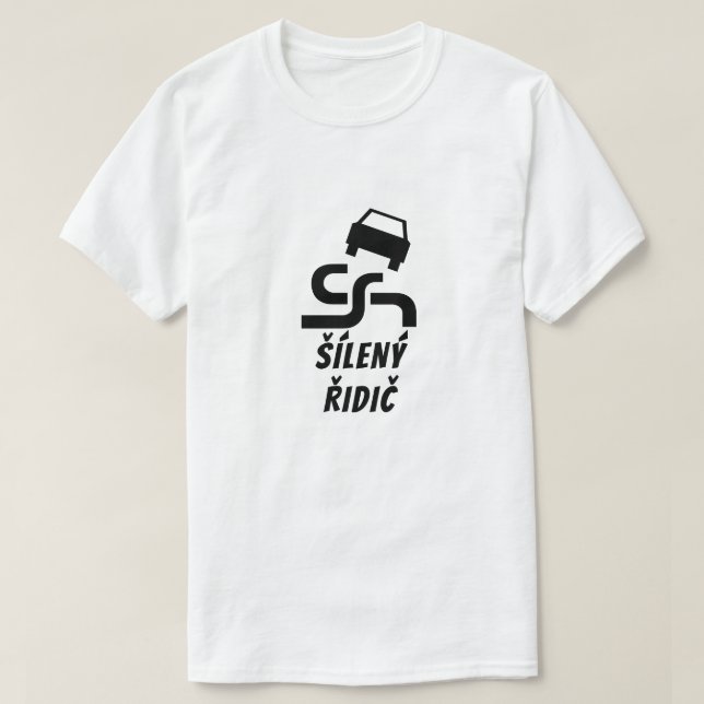 Camiseta Loco conductor en checo (Diseño del anverso)