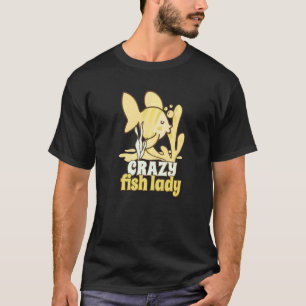 Camiseta Loco Fish Lady Goldfish Mascota Dueño Fish Tank Gr