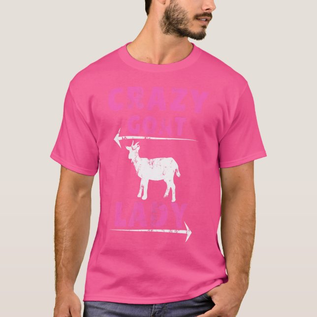 Camiseta Loco Ganadero Dama Graciosa Cabra Amantes Agricult (Anverso)