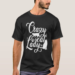 Camiseta Loco Gato Dama Gato Dueño Gráfico Gato Mascota Ani
