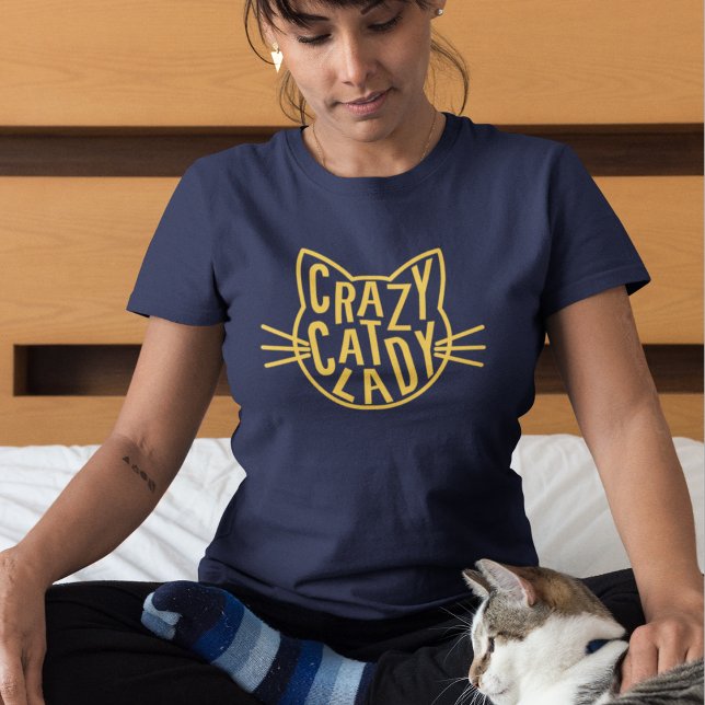 Camiseta Loco Gato Lady Gato Face (Subido por el creador)