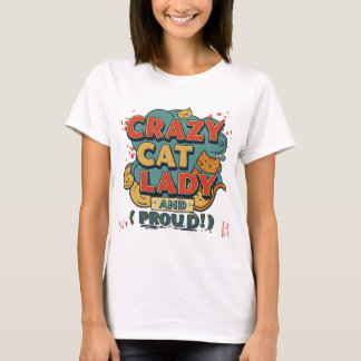 Camiseta Loco gato lady T-Shirt - amantes de los gatos