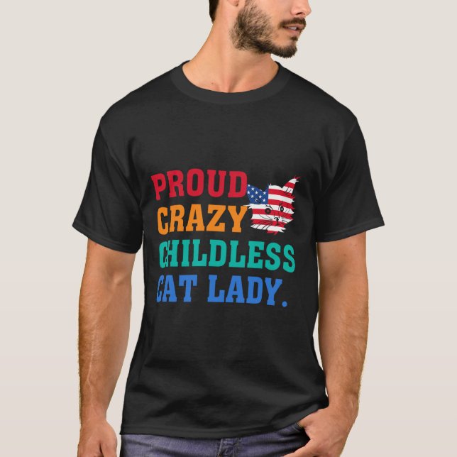 Camiseta Loco Gato sin Niños Lady Kamala-harris Madam Presi (Anverso)