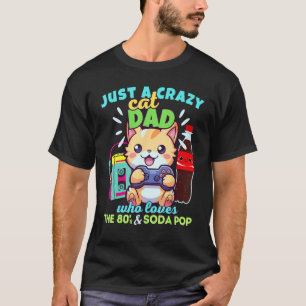 Camiseta Loco padre de gatos que ama los videojuegos, refre