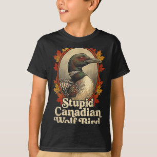 Camiseta Loco pájaro lobo canadiense divertido amante del s