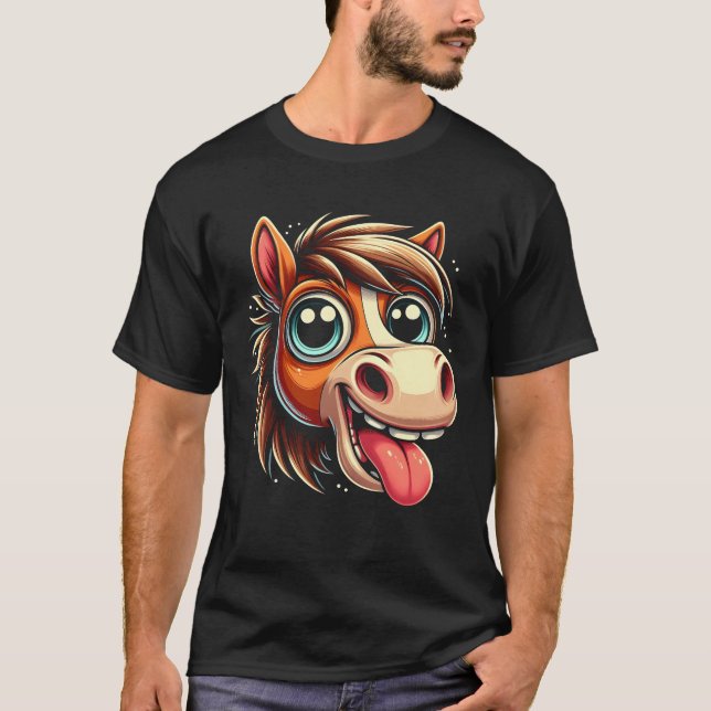 Camiseta Loco Personalizado Caballo Cara Divertida Tonga Gr (Anverso)