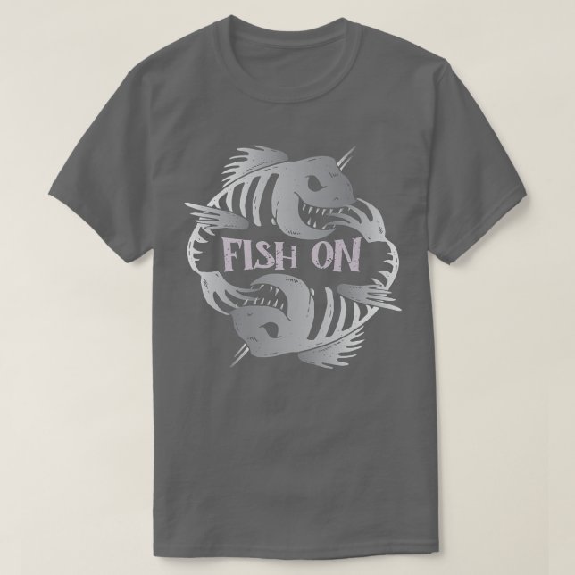 Camiseta Loco Pescado De Esqueleto En Gráfico  (Diseño del anverso)