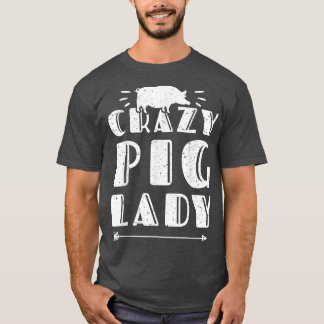 Camiseta Loco Ping Lady Pig Lover Ganadero Granja 62