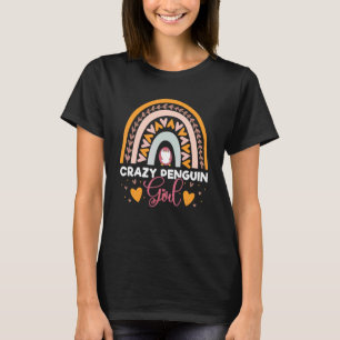 Camiseta Loco Pingüino Chica Pájaro Arcoiris Rey Pingüino M