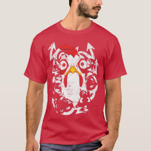 Camiseta Loco Pollo Loco Ojos Cociosos Granja Lover Scary A