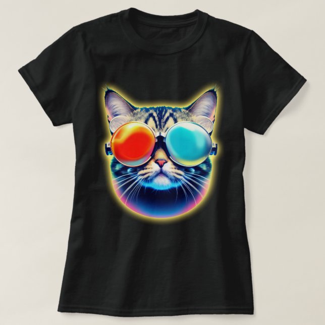 Camiseta Loco Psicodelaut Kitty Cat Logo Blanco (Diseño del anverso)