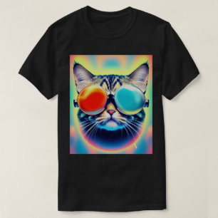 Camiseta Loco Psicodelauta Kitty Cat Blanco