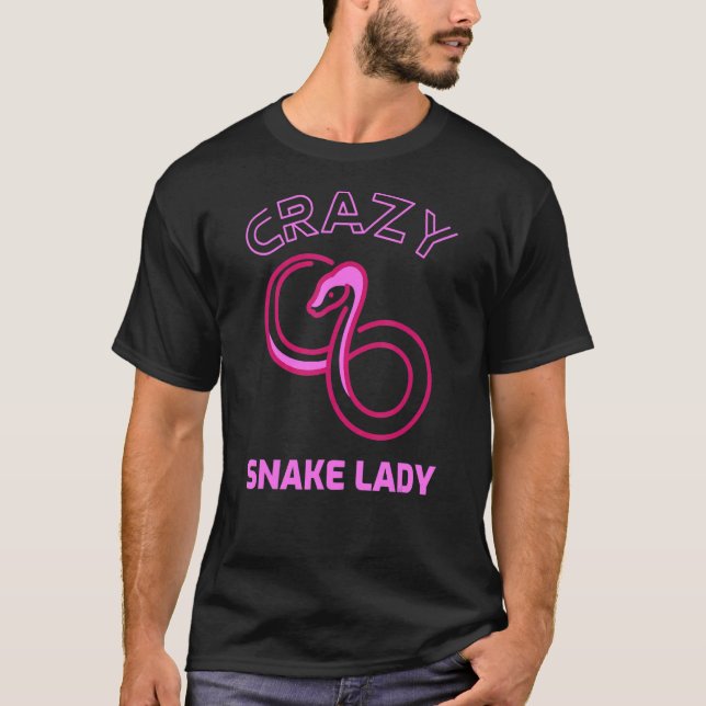 Camiseta Loco Snake Lady Snake Reptile Python Gráfico 2 (Anverso)