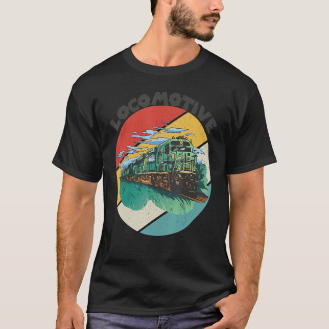 Camiseta Locomotive Conductor Railroad Train Railway Rails (Anverso)