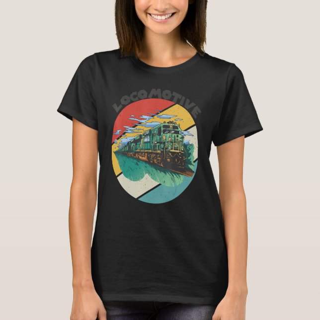 Camiseta Locomotive Conductor Railroad Train Railway Rails (Anverso)