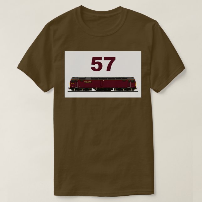 Camiseta Locomotora de clase 57 británica (Diseño del anverso)