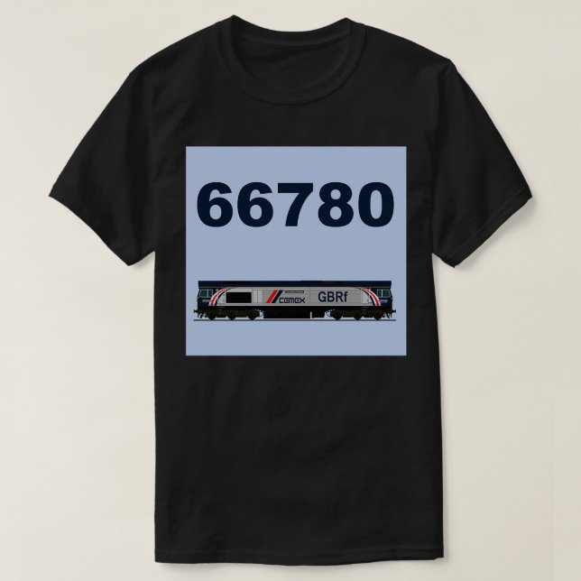 Camiseta Locomotora de clase 66 en la nueva liviandad GBRf (Diseño del anverso)