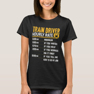 Camiseta Locomotora De Ferrocarril De Tarifa Horaria Gracio
