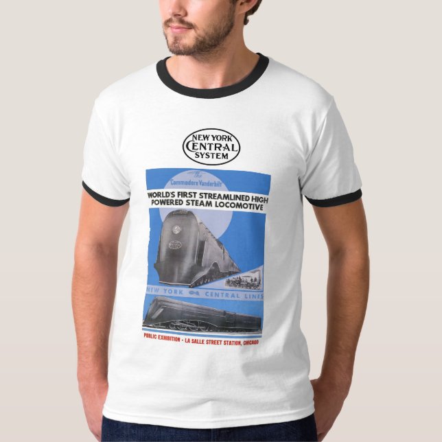 Camiseta Locomotora de Vanderbilt del comodoro de NYC (Anverso)