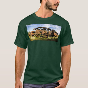 Camiseta locomotora de vapor antigua