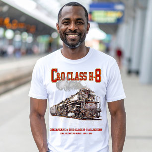 Camiseta Locomotora de vapor C&O Clase H-8 2-6-6-6 Alleghen