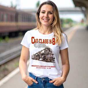 Camiseta Locomotora de vapor C&O Clase H-8 2-6-6-6 Alleghen