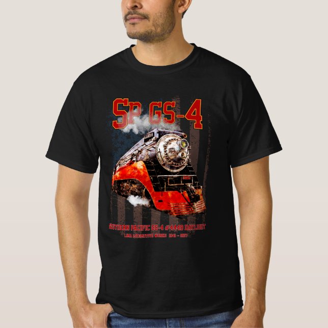 Camiseta Locomotora de vapor clásica Southern Pacific GS-4 (Anverso)