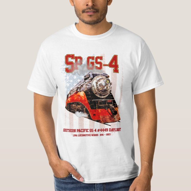 Camiseta Locomotora de vapor Classic Southern Pacific GS-4 (Anverso)