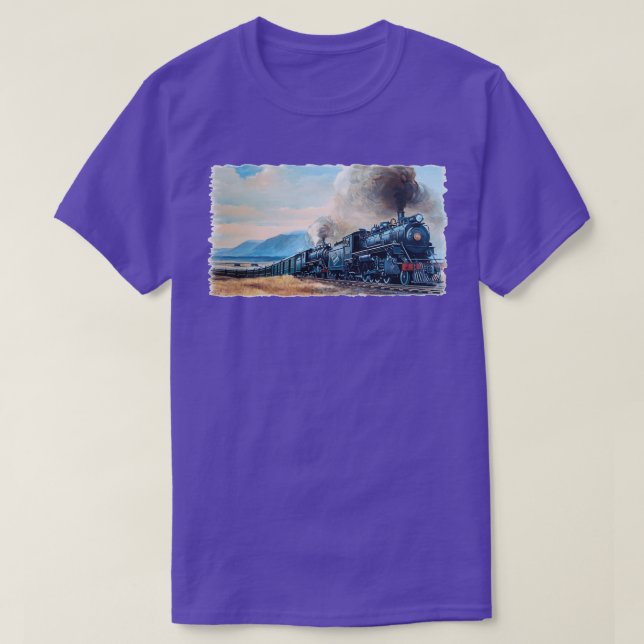 Camiseta Locomotora de vapor de doble cabezal (Diseño del anverso)