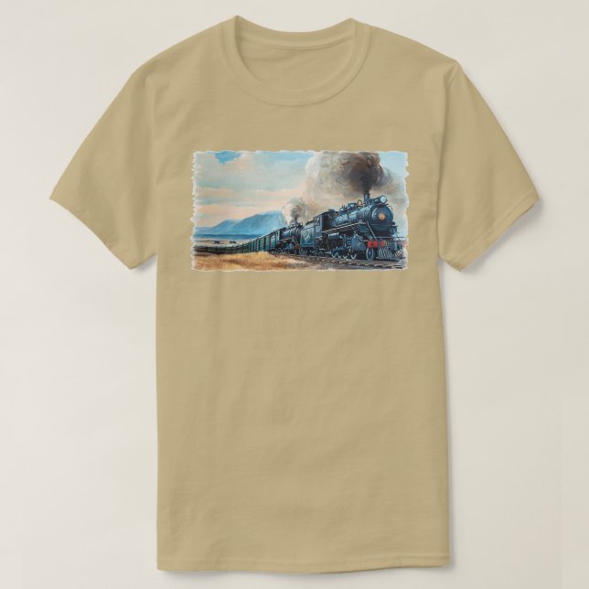 Camiseta Locomotora de vapor de doble cabezal 1 (Diseño del anverso)