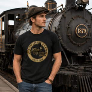 Camiseta Locomotora de vapor de la era victoriana vintage