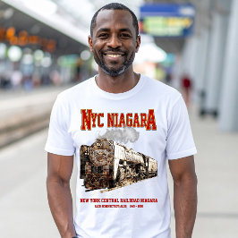 Camiseta Locomotora de vapor de tren histórico NYC Niagara